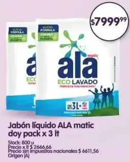 Supermercados Buenos Días Ala jabón líquido matic doy pack oferta