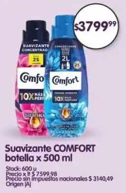 Supermercados Buenos Días Comfort suavizante botella oferta