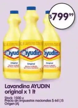 Supermercados Buenos Días Ayudin lavandina original oferta