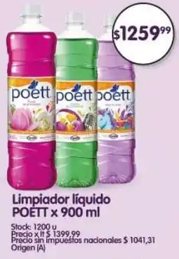 Supermercados Buenos Días Poett limpiador líquido oferta