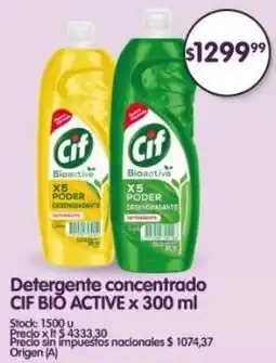 Supermercados Buenos Días Cif bio active detergente concentrado oferta
