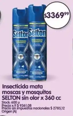 Supermercados Buenos Días Selton insecticida mata moscas y mosquitos sin olor oferta