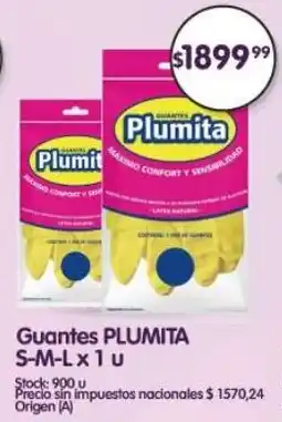 Supermercados Buenos Días Plumita guantes S-M-LX oferta