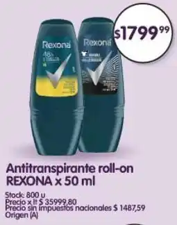 Supermercados Buenos Días Rexona antitranspirante roll-on oferta