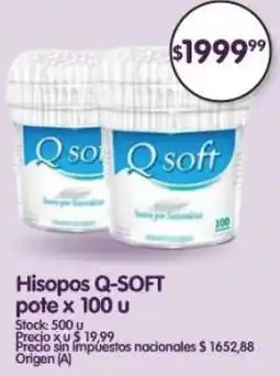 Supermercados Buenos Días Q-soft hisopos pote oferta
