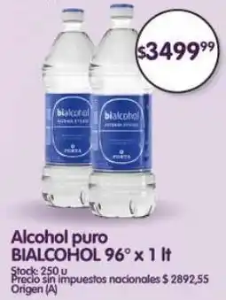 Supermercados Buenos Días Bialcohol alcohol puro 96° oferta