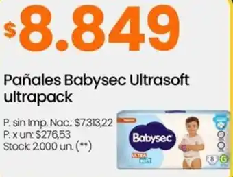 Changomas Babysec ultrasoft pañales ultrapack oferta