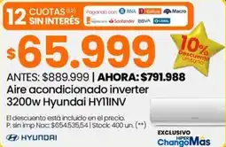 Changomas Hyundai aire acondicionado inverter oferta