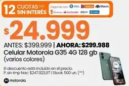 Changomas Motorola celular motorola G35 oferta