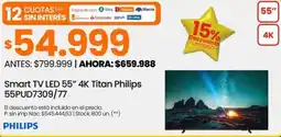Changomas Philips smart tv led 55" oferta