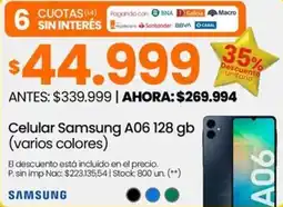 Changomas Samsung galaxy A06 oferta