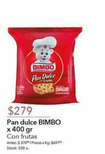 Jumbo Pan Dulce Bimbo oferta