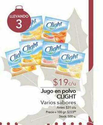 Jumbo Jugo En Polvo Clight oferta