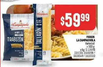 Makro Fideos La Campagnola oferta