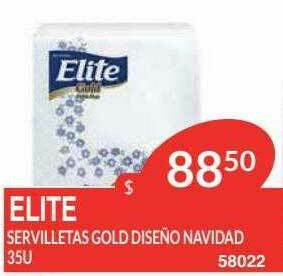 Masivos Elite Servilletas Gold Diseño Navidad oferta