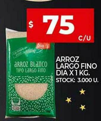 Supermercados DIA Arroz Largo Fino Dia oferta