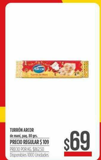 Supermercados Vea Turrón Arcor oferta