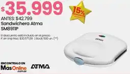 Changomas Atma Sandwichera SM8911P oferta