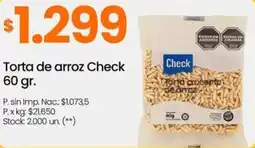 Changomas Check torta de arroz oferta