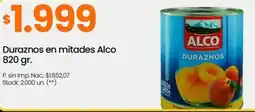 Changomas Alco duraznos en mitades oferta