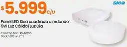 Changomas Sica panel led sica cuadrado o redondo oferta