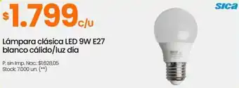 Changomas Sica lámpara clásica led blanco cálido/luz día oferta