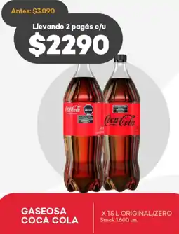 Supermercados Tadicor Coca cola gaseosa original/zero oferta