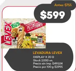 Supermercados Tadicor Levex levadura display oferta
