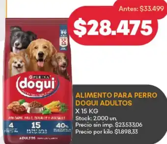 Supermercados Tadicor Dogui adultos alimento para perro oferta