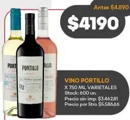 Supermercados Tadicor Portillo vino varietales oferta