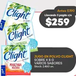 Supermercados Tadicor Clight jugo en polvo sobre oferta