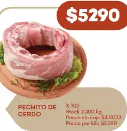 Supermercados Tadicor Pechito de cerdo oferta