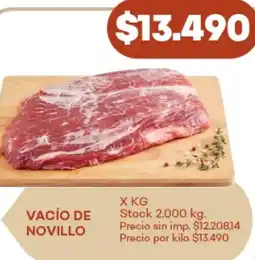 Supermercados Tadicor Vacío de novillo oferta