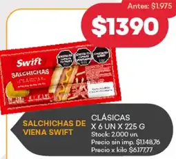 Supermercados Tadicor Swift salchichas de viena oferta