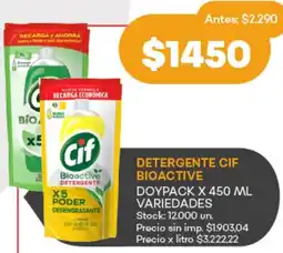 Supermercados Tadicor Detergente cif bioactive doypack variedades oferta