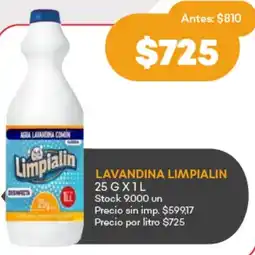 Supermercados Tadicor Limpialin lavandina oferta