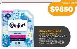 Supermercados Tadicor Comfort suavizante para ropa clásico doypack oferta