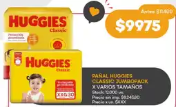 Supermercados Tadicor Huggies pañal classic jumbopack varios tamaños oferta