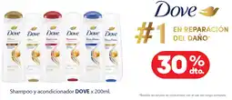 Supermercados Tadicor Dove shampoo y acondicionador oferta