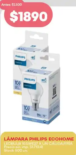 Supermercados Tadicor Philips lámpara ecohome ledbulb oferta