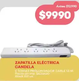 Supermercados Tadicor Zapatilla eléctrica candela oferta