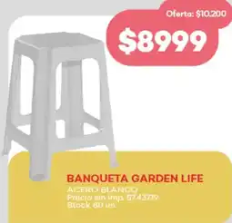 Supermercados Tadicor Garden life banqueta acero blanco oferta