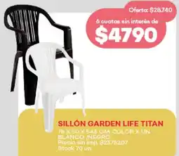 Supermercados Tadicor Garden life titan sillón oferta
