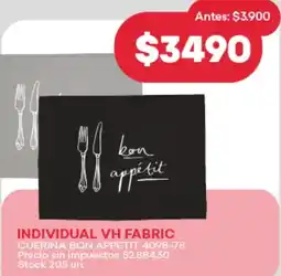 Supermercados Tadicor Individual vh fabric cuerina bon appetit 4 oferta