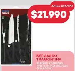 Supermercados Tadicor Set asado tramontina plenus oferta