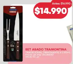 Supermercados Tadicor Set asado tramontina tradicional trinchante oferta