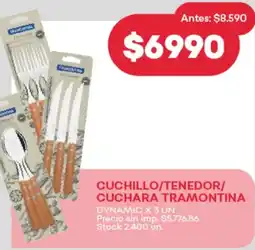 Supermercados Tadicor Cuchillo/tenedor/ cuchara tramontina dynamic oferta