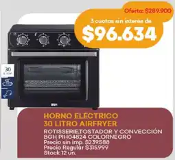 Supermercados Tadicor Bgh horno eléctrico airfryer oferta