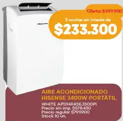 Supermercados Tadicor Hisense aire acondicionado portátil oferta