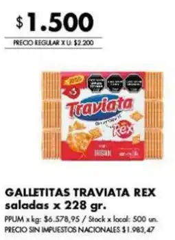 Disco Galletitas traviata rex saladas oferta